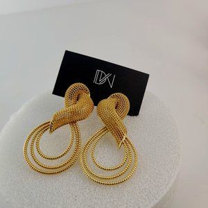 New Non-Faded Gold Plated Earrings